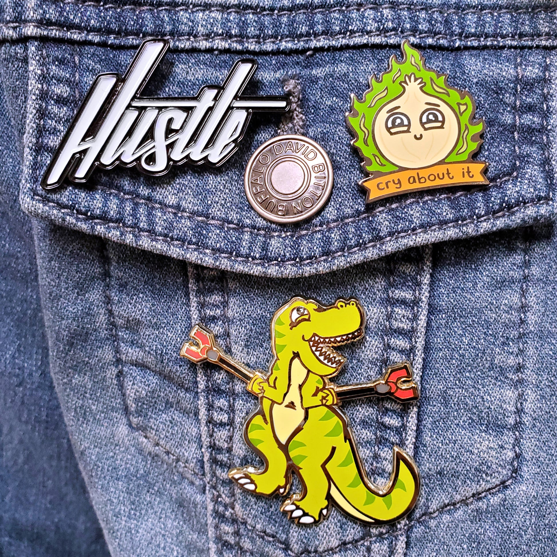 Unstoppable T-Rex Pin - Kolorspun Enamel Pins