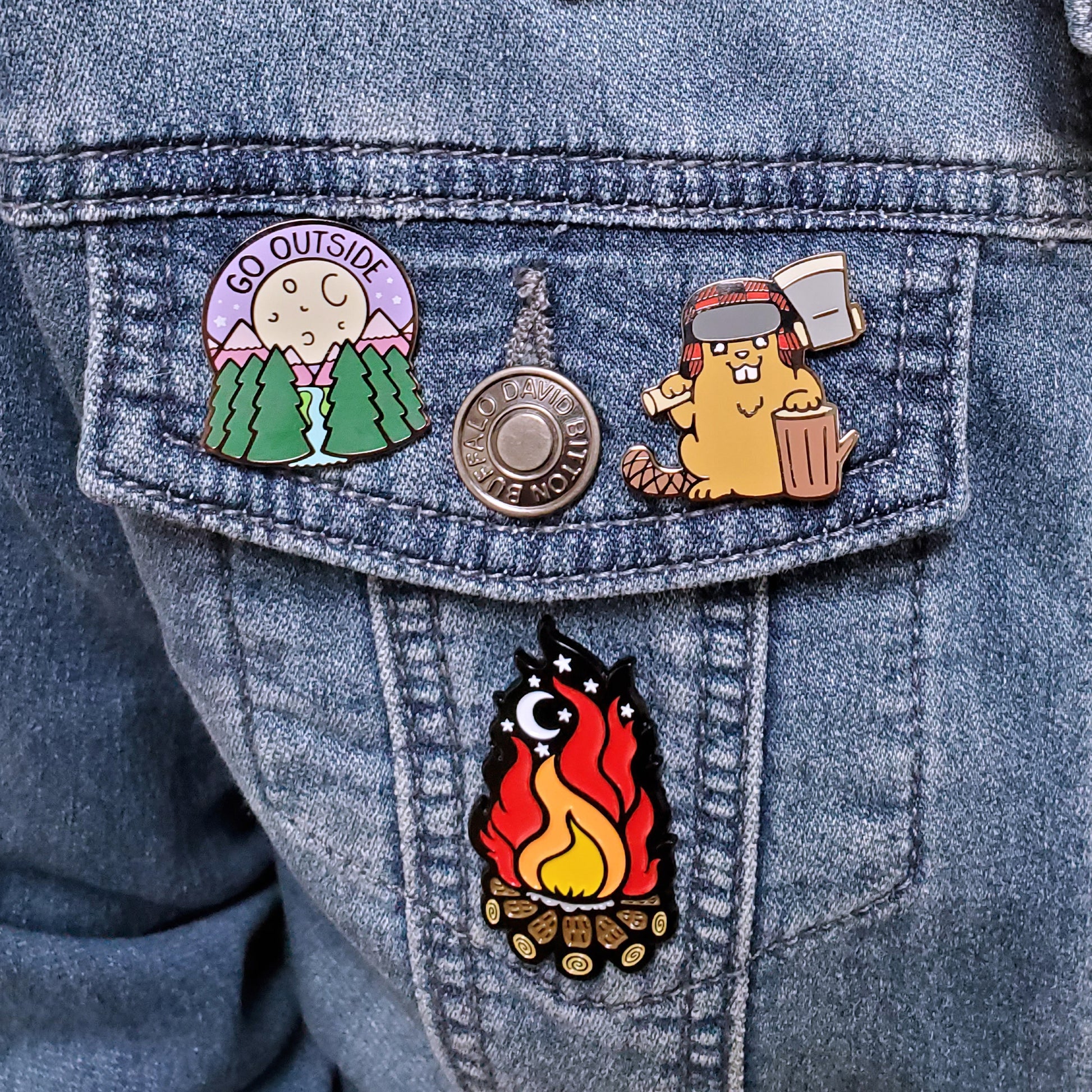 Go Outside Pin - Kolorspun Enamel Pins