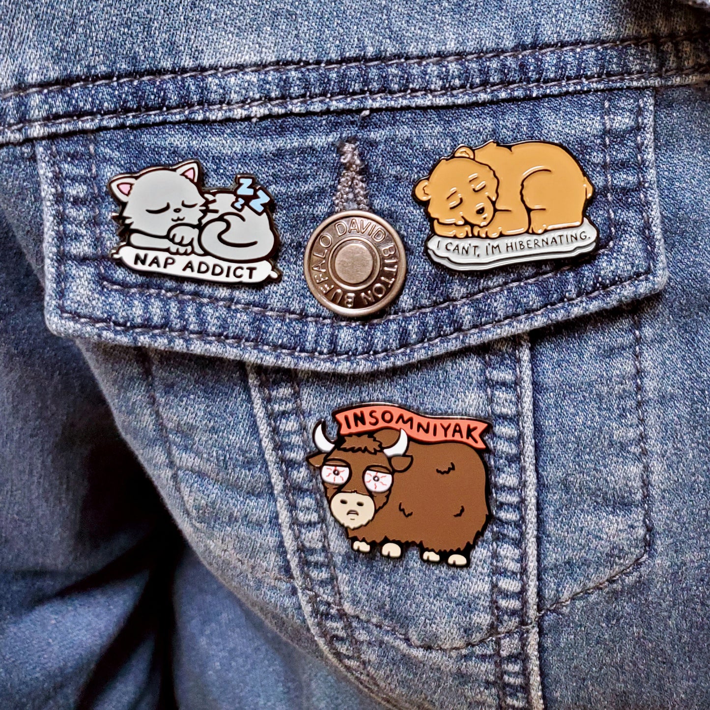 Hibernating Pin - Kolorspun Enamel Pins