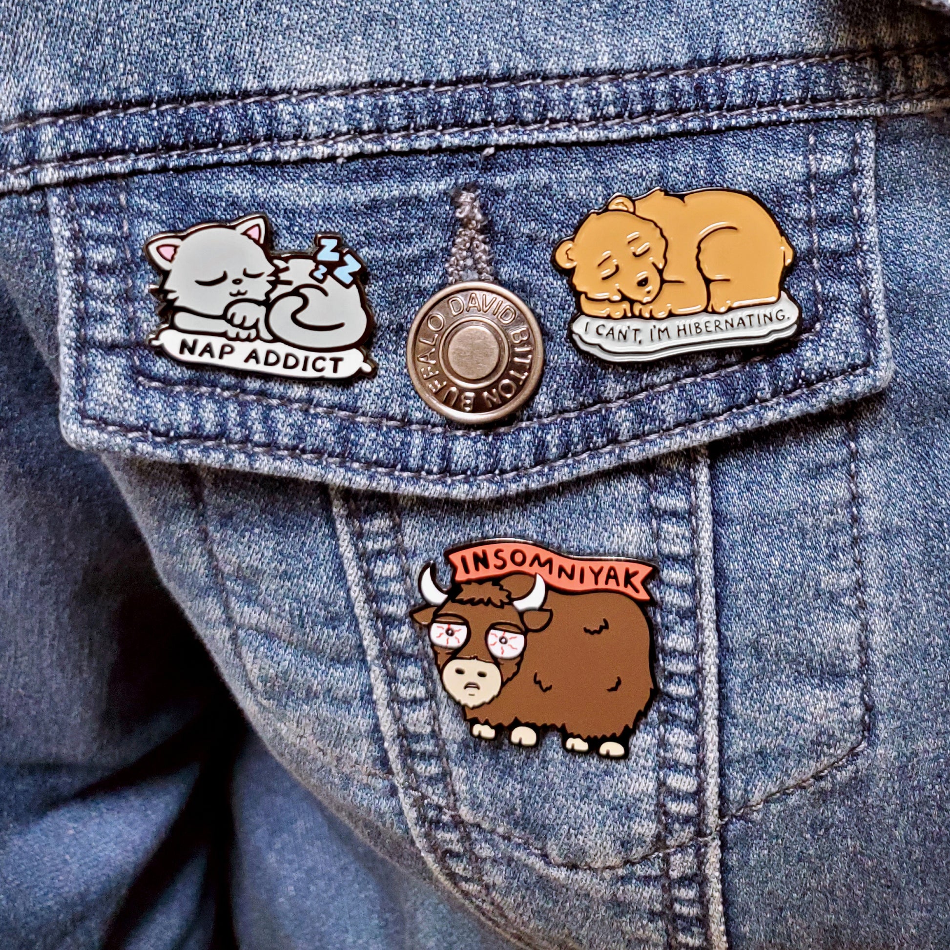 Hibernating Pin - Kolorspun Enamel Pins