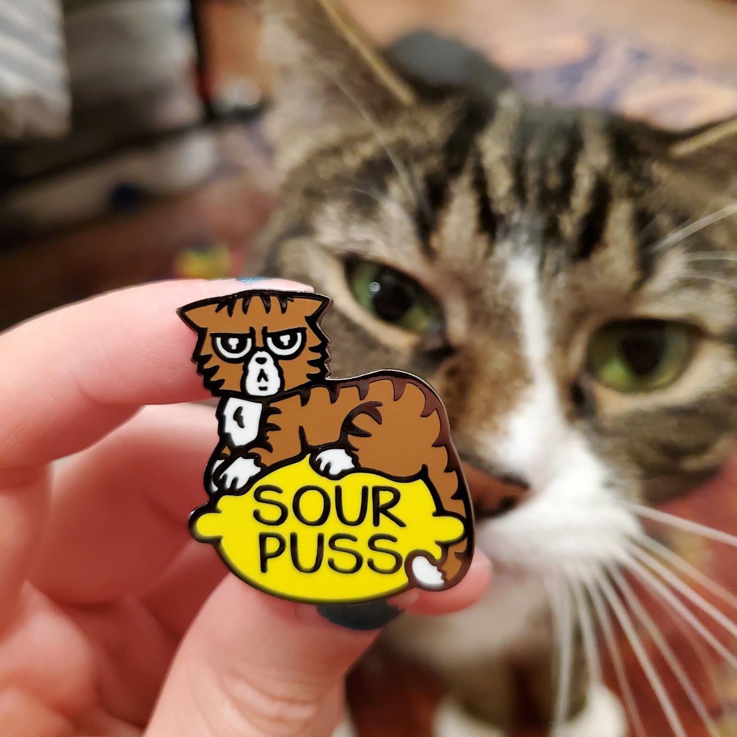 Sourpuss Pin - Kolorspun Enamel Pins