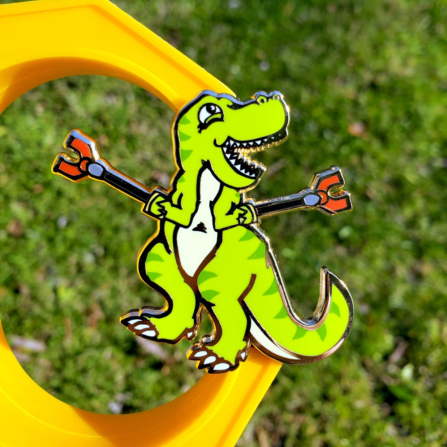 Unstoppable T-Rex Pin - Kolorspun Enamel Pins