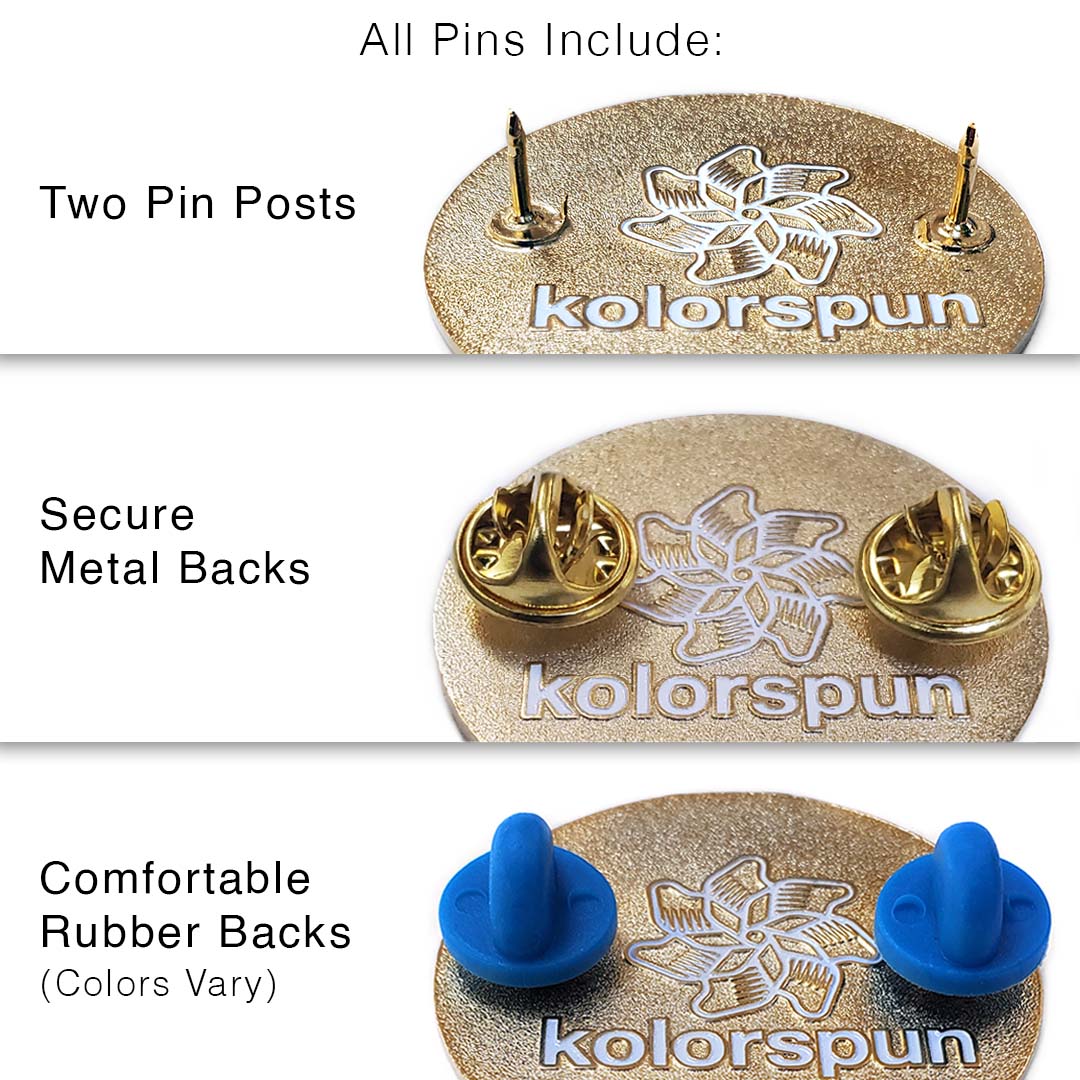 Weed Leaf Pins - Kolorspun Enamel Pins