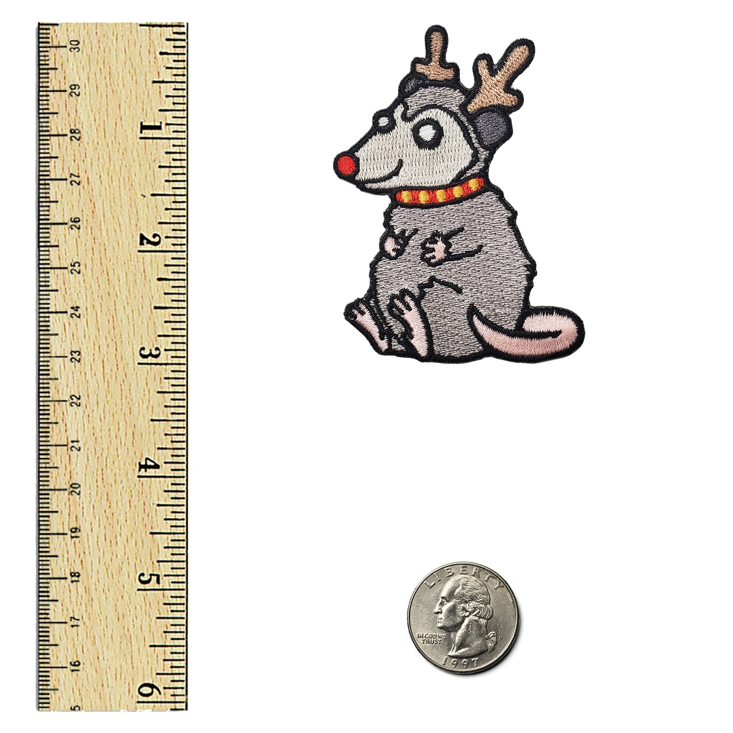 Possum Reindeer Patch - Kolorspun Enamel Pins