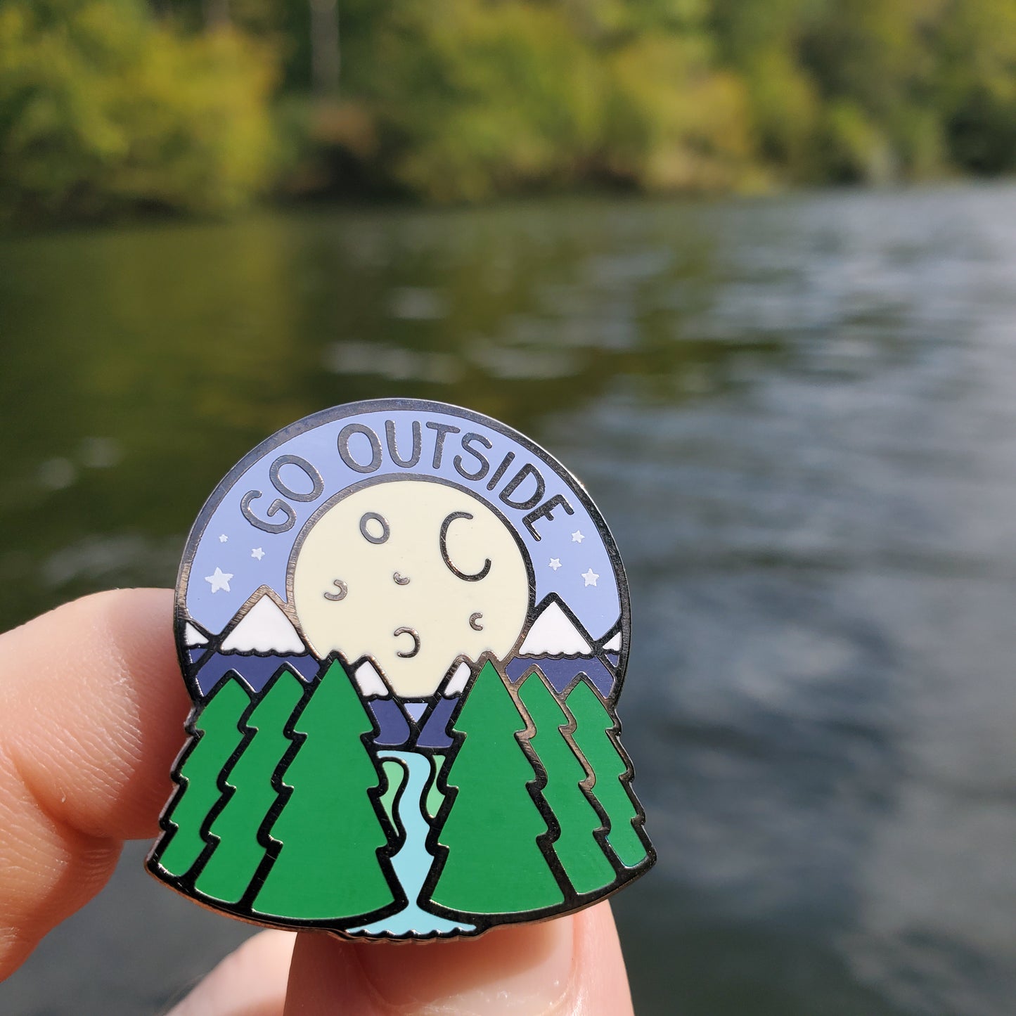 Go Outside Pin - Kolorspun Enamel Pins