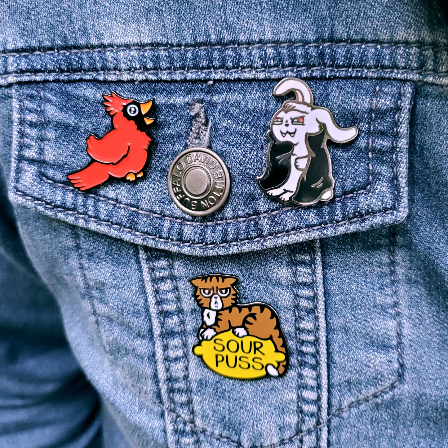 Sourpuss Pin - Kolorspun Enamel Pins