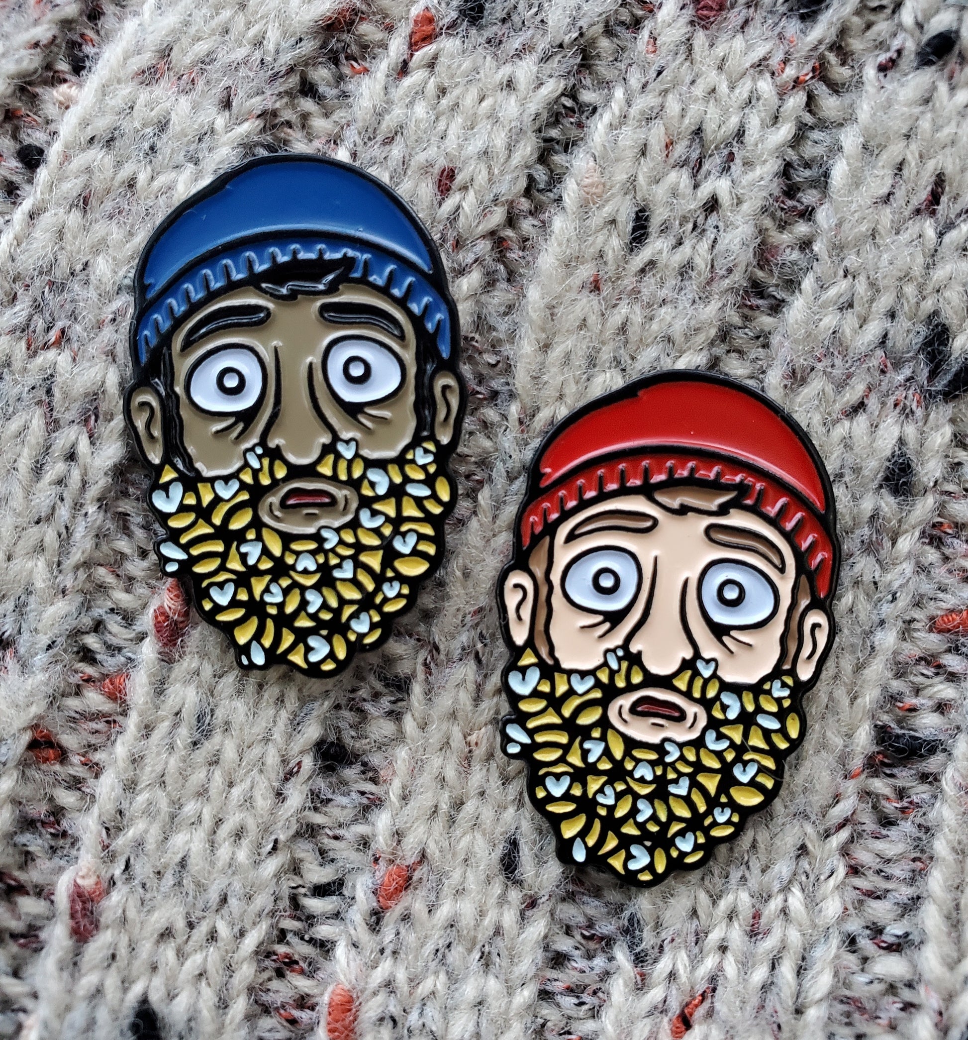 Beard o' Bees Pin - Kolorspun Enamel Pins