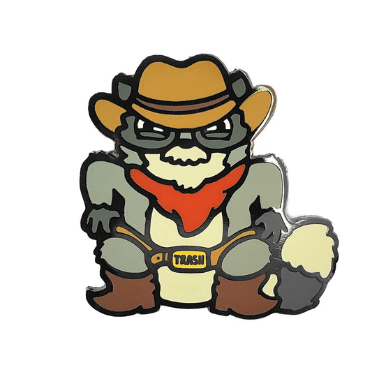 Cowboy Raccoon Pin - Kolorspun Enamel Pins