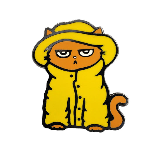 Raincoat Cat Pin - Kolorspun Enamel Pins