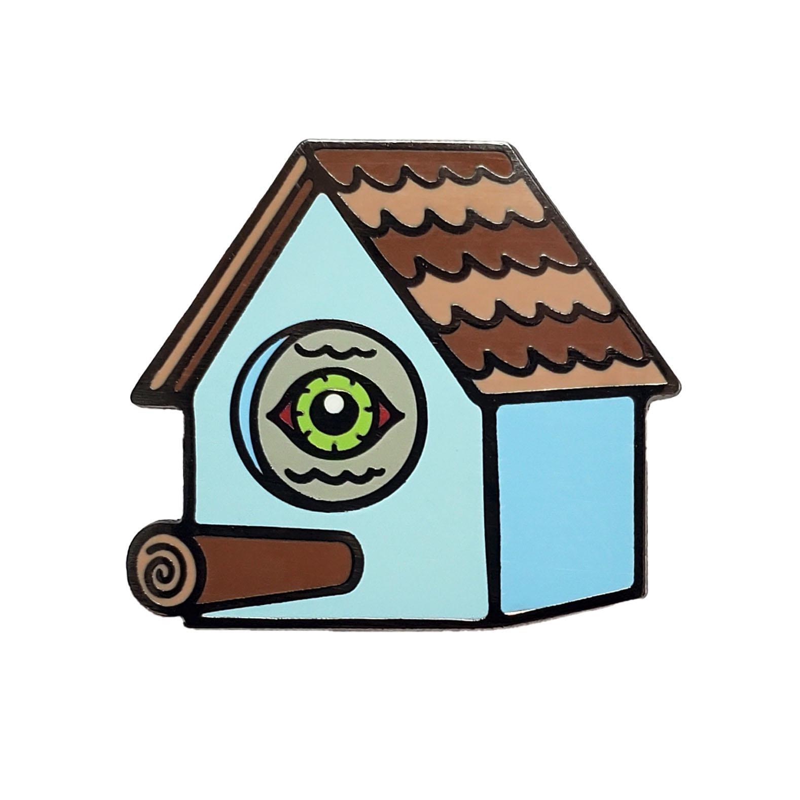 Bird Watching Birdhouse Enamel Pin - Kolorspun Enamel Pins