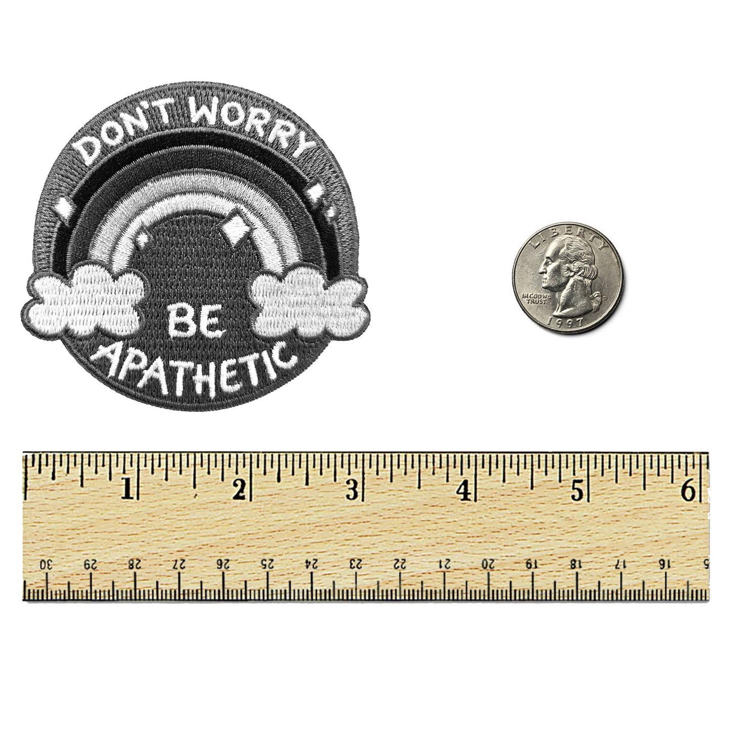 Don't Worry, Be Apathetic Patch - Kolorspun Enamel Pins