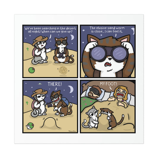 The Elusive Sand Worm Print - Kolorspun Enamel Pins