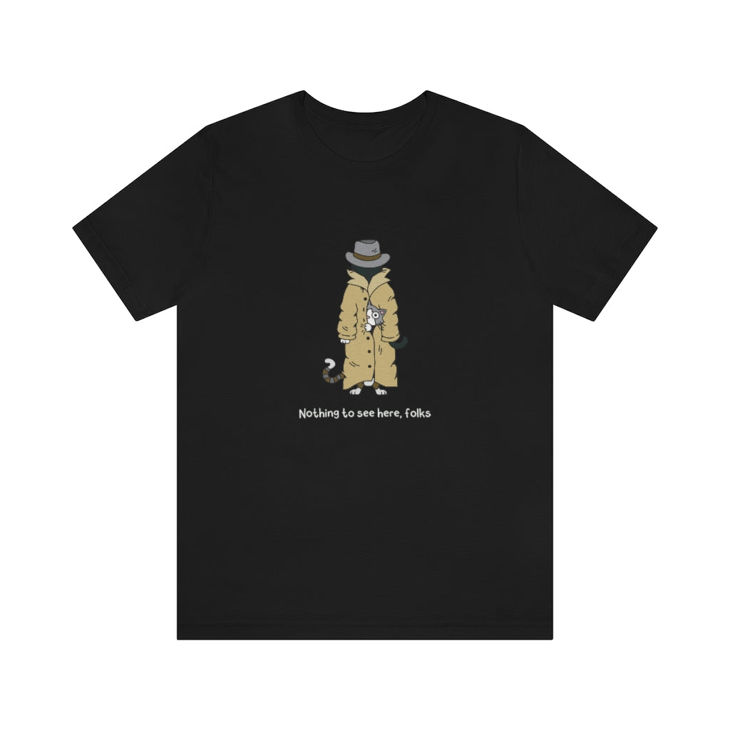 3 Cats in a Trench Coat Shirt - Kolorspun Enamel Pins