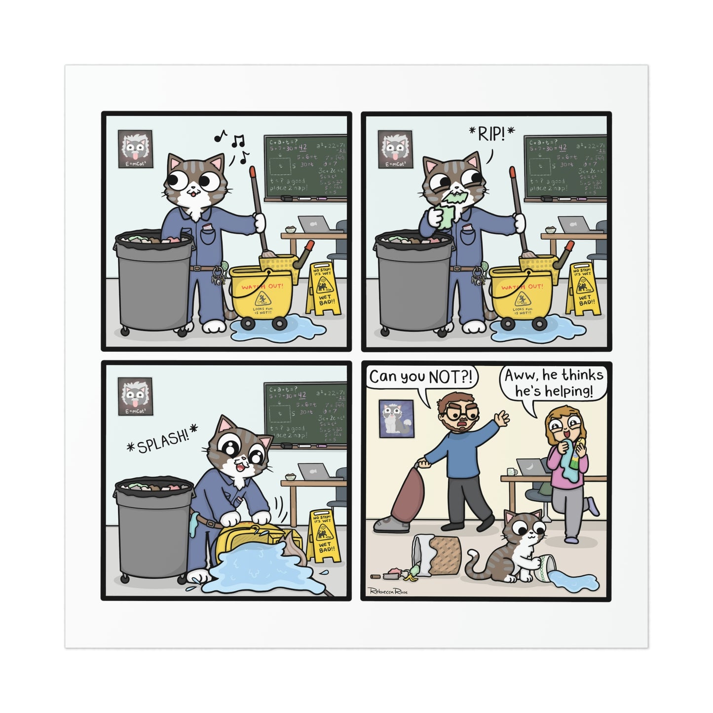 Catstodian Comic Print - Kolorspun Enamel Pins