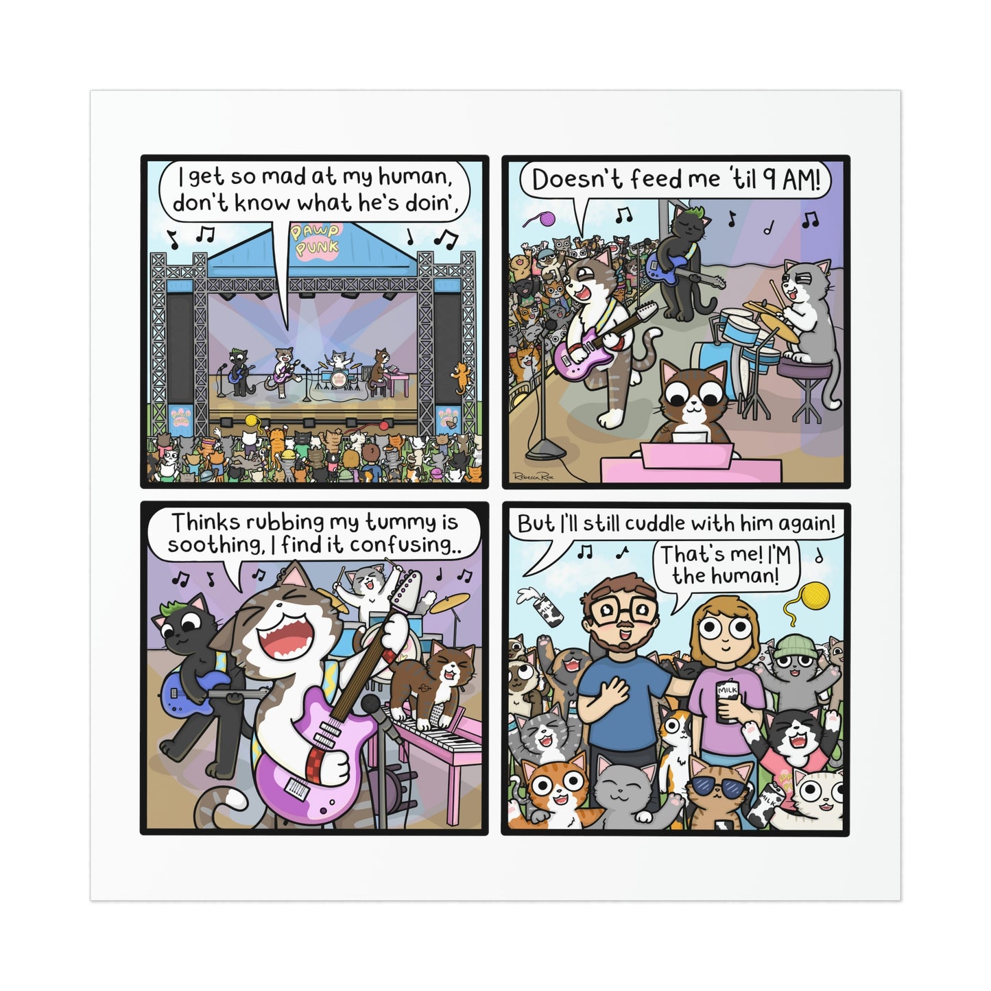 Pawp Punk Comic Print - Kolorspun Enamel Pins