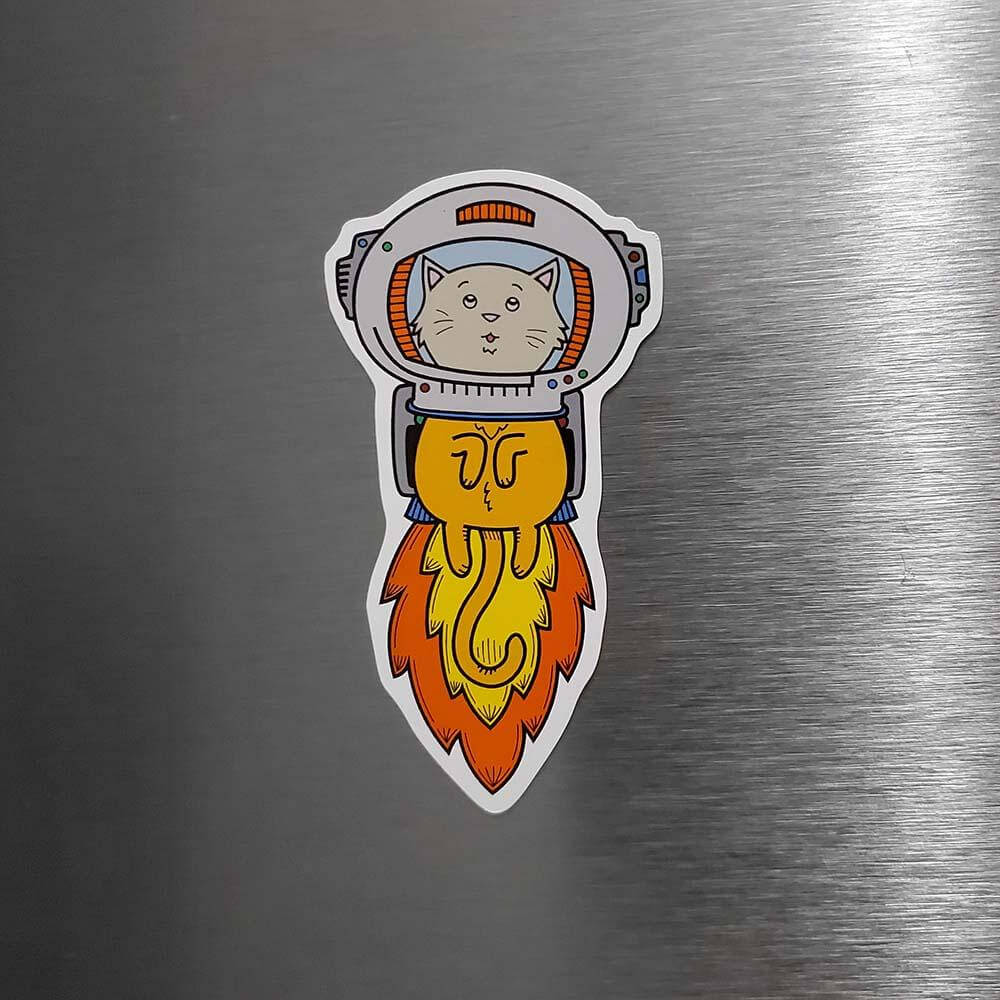 Astronaut Cat Magnet - Kolorspun Enamel Pins