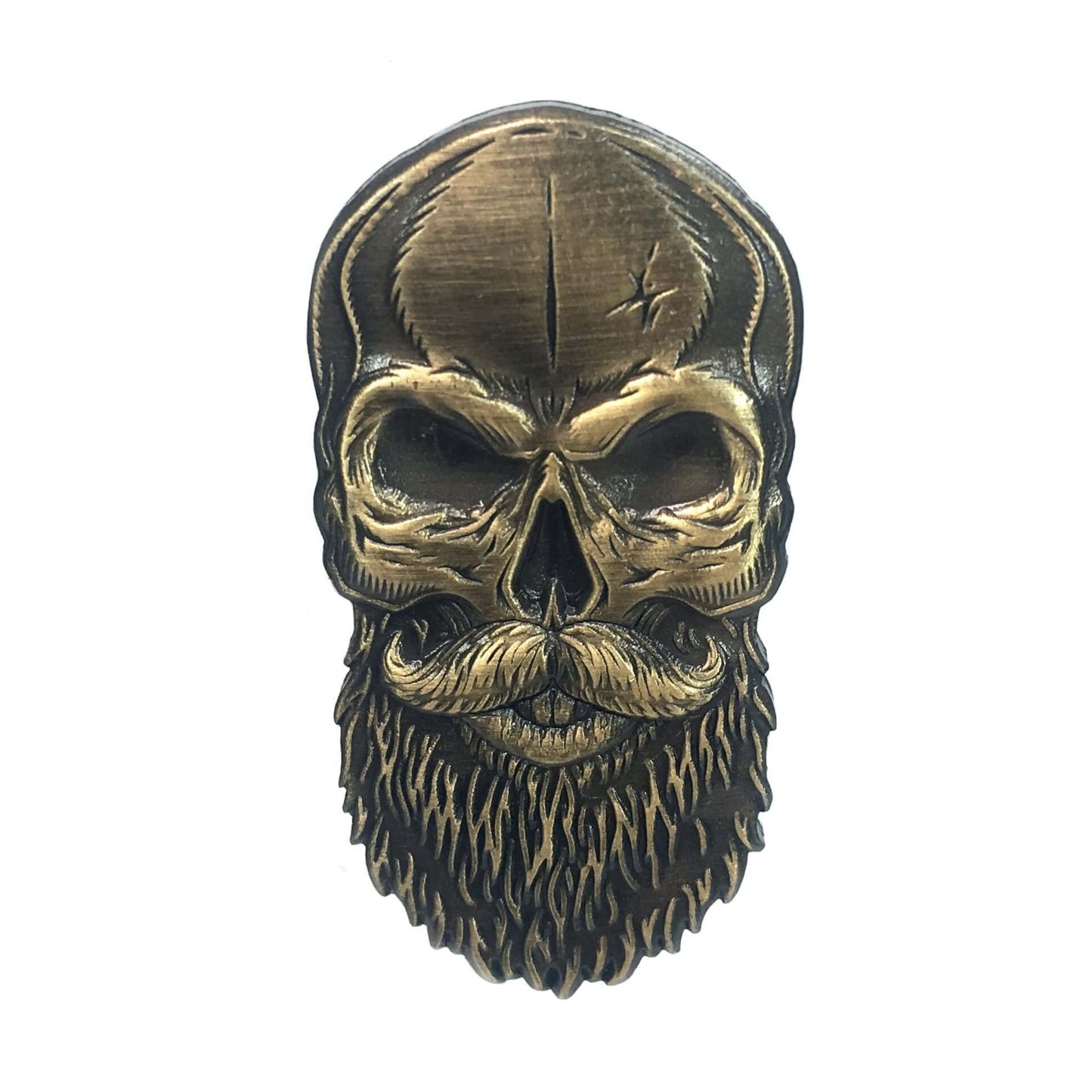 3D Beard Skull Pin - Kolorspun Enamel Pins