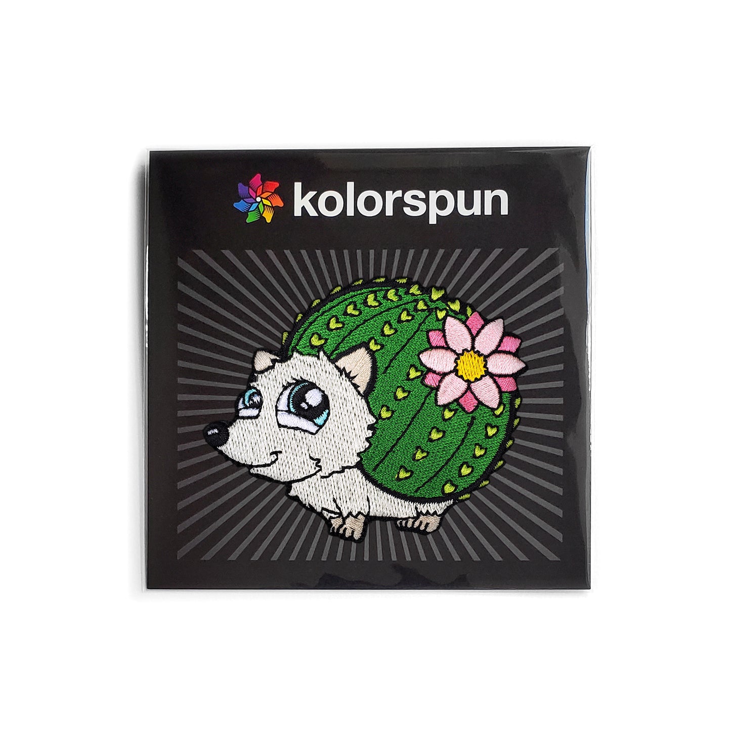 Cactus Hedgehog Patch - Kolorspun Enamel Pins