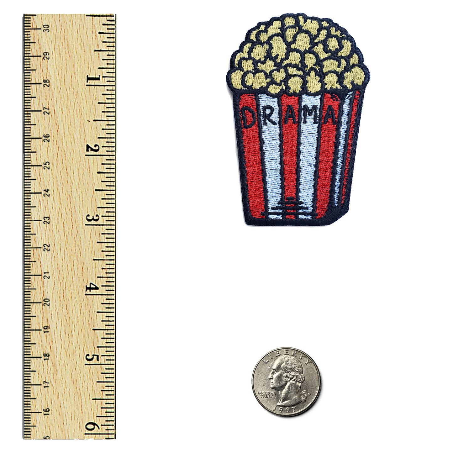 Drama Popcorn Patch - Kolorspun Enamel Pins