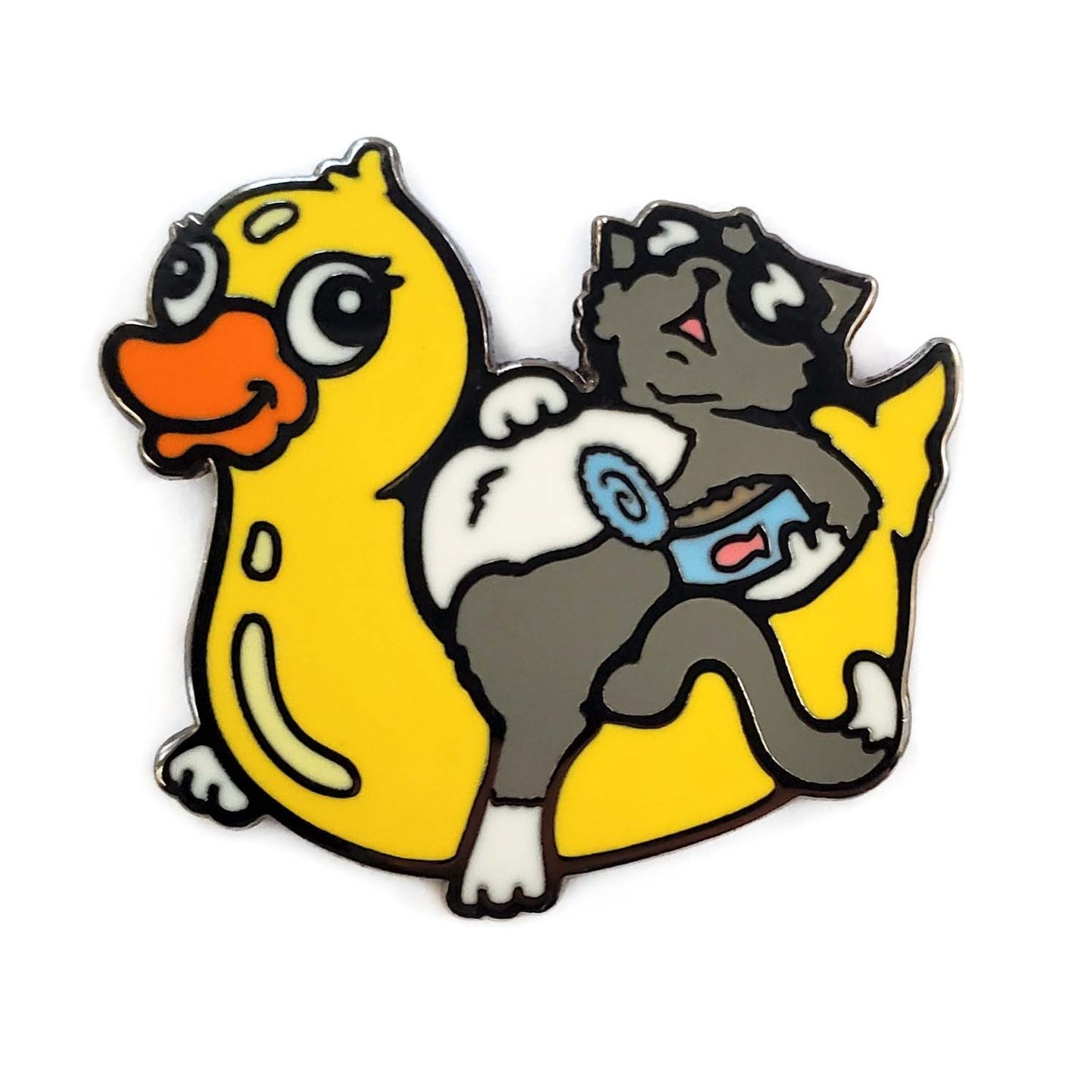 Floatie Cat Pin - Kolorspun Enamel Pins