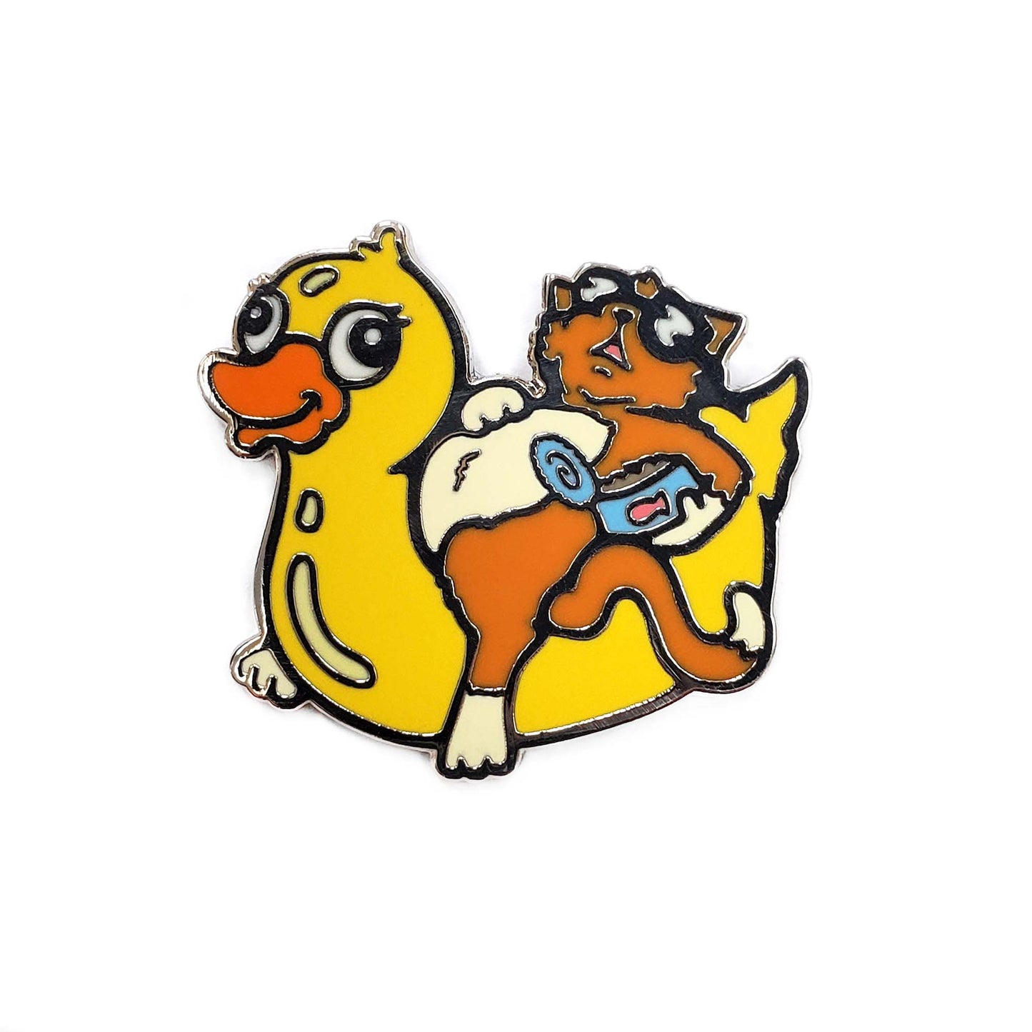 Floatie Cat Pin - Kolorspun Enamel Pins