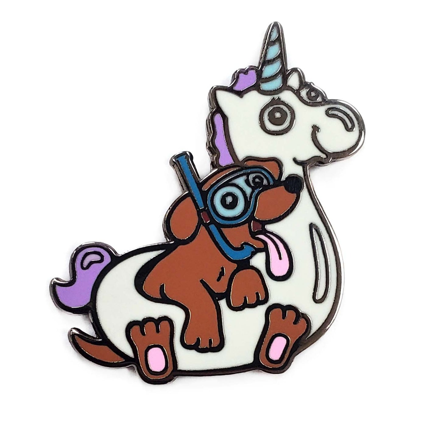 Floatie Dog Pin - Kolorspun Enamel Pins