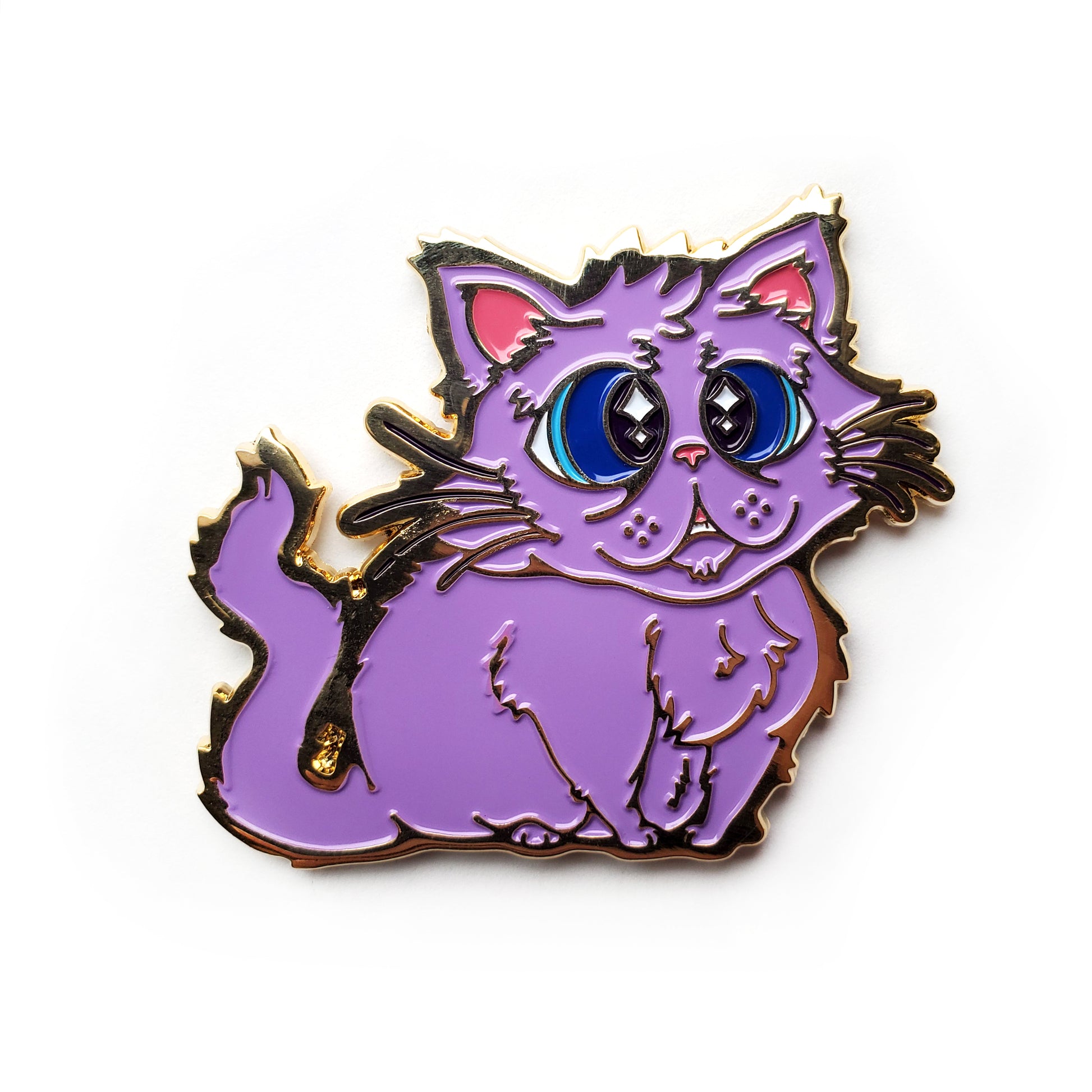 Floofy Kitty Pin - Kolorspun Enamel Pins