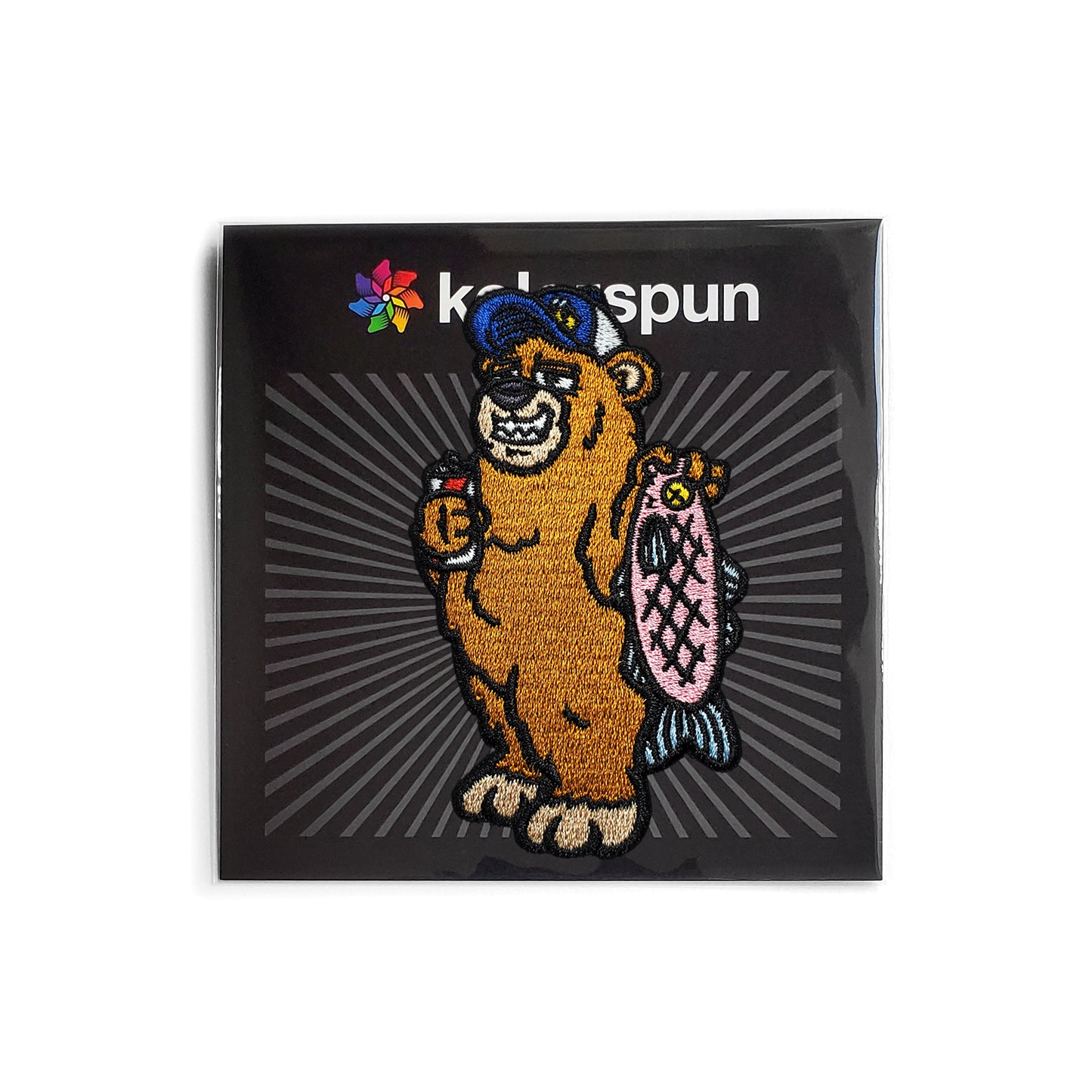 Gone Fishing Bear Patch - Kolorspun Enamel Pins