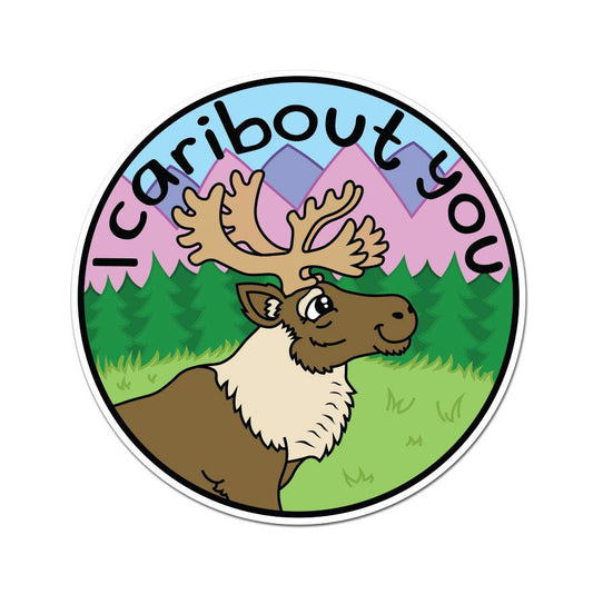 "I Caribout You" Sticker - Kolorspun Enamel Pins