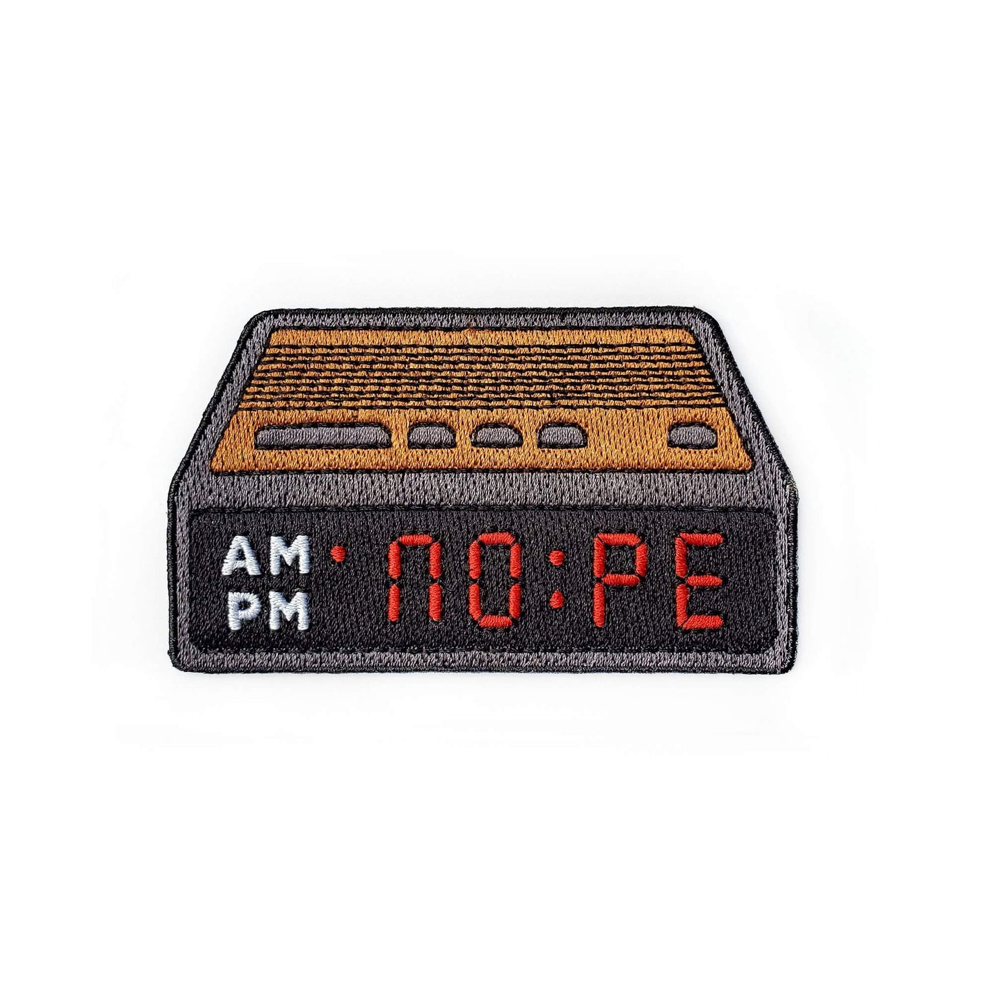 Nope Alarm Clock Patch - Kolorspun Enamel Pins