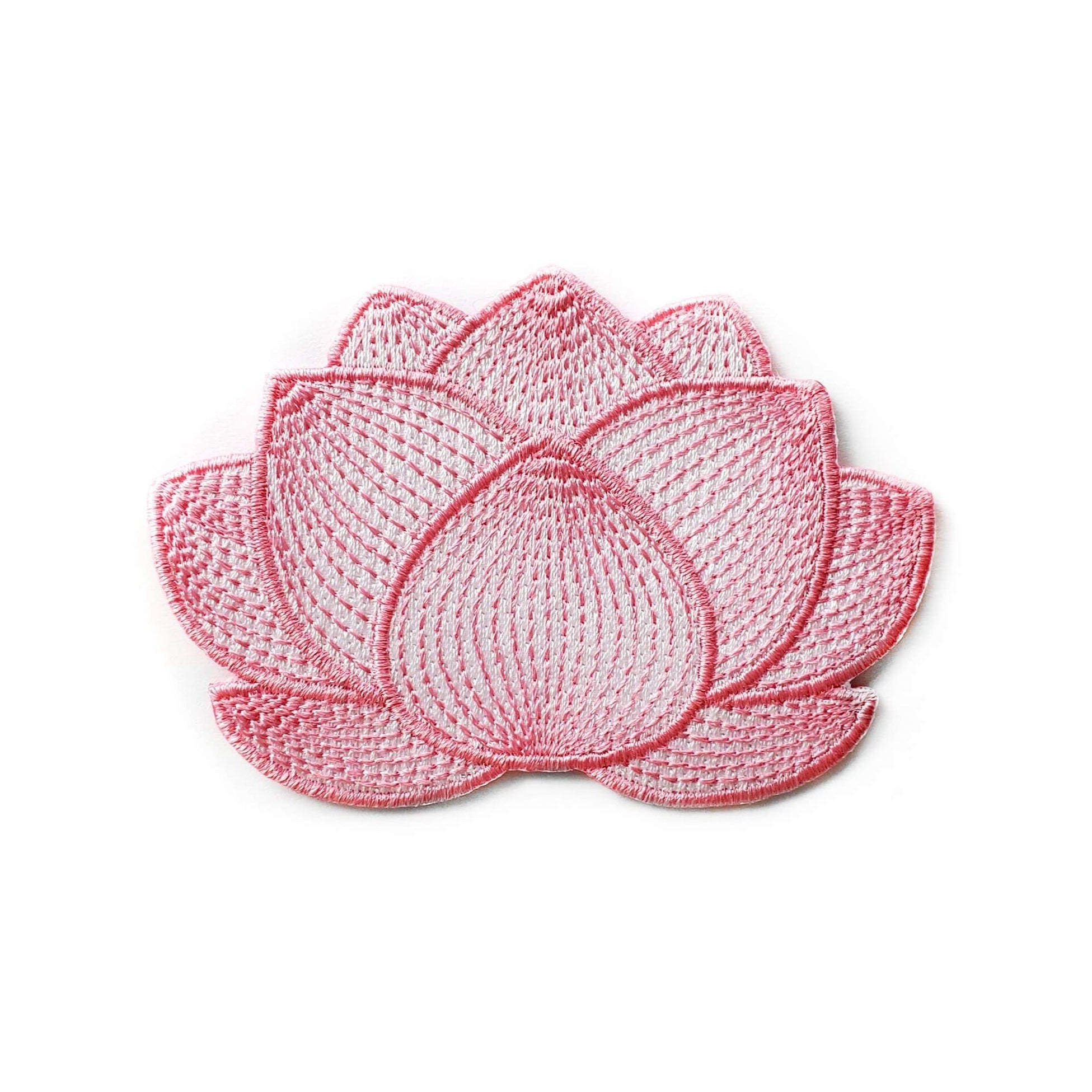 Yoga - Lotus Flower - Meditation - Crafts - Embroidered Iron On Patch