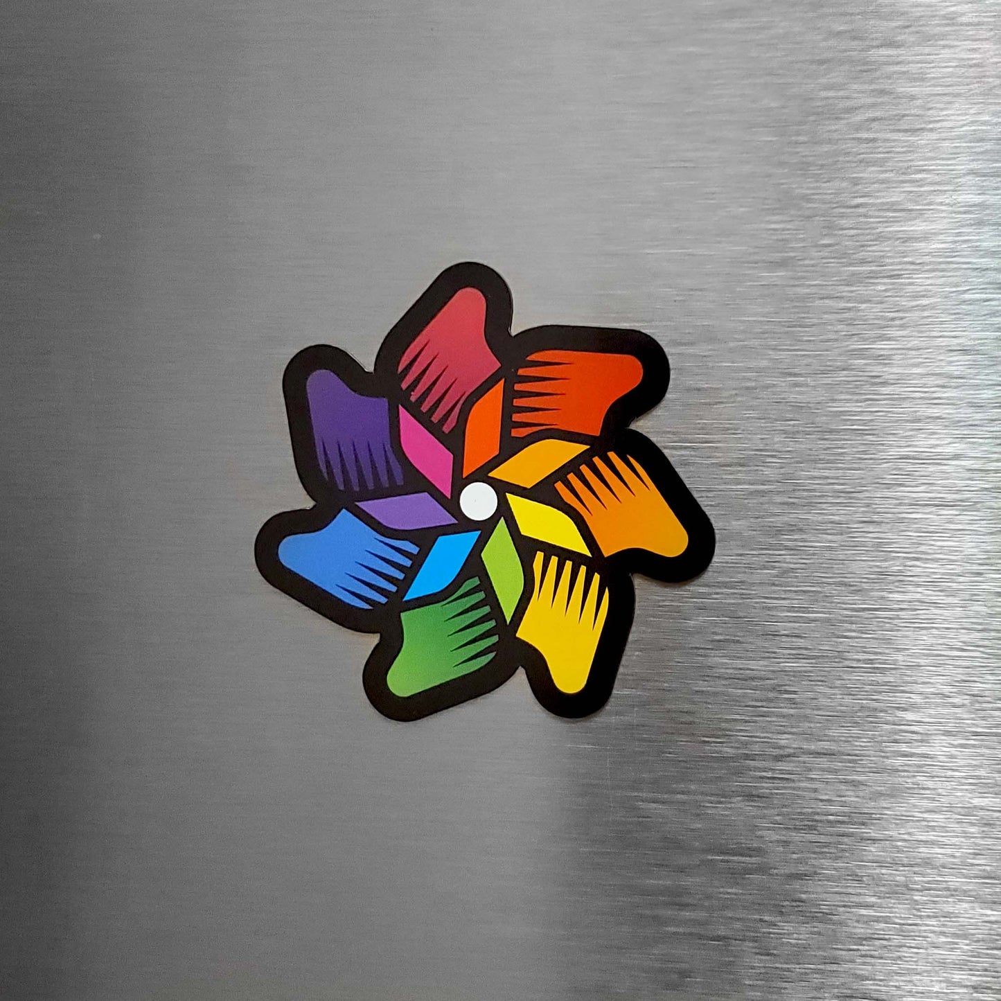 Pinwheel Magnet - Kolorspun Enamel Pins
