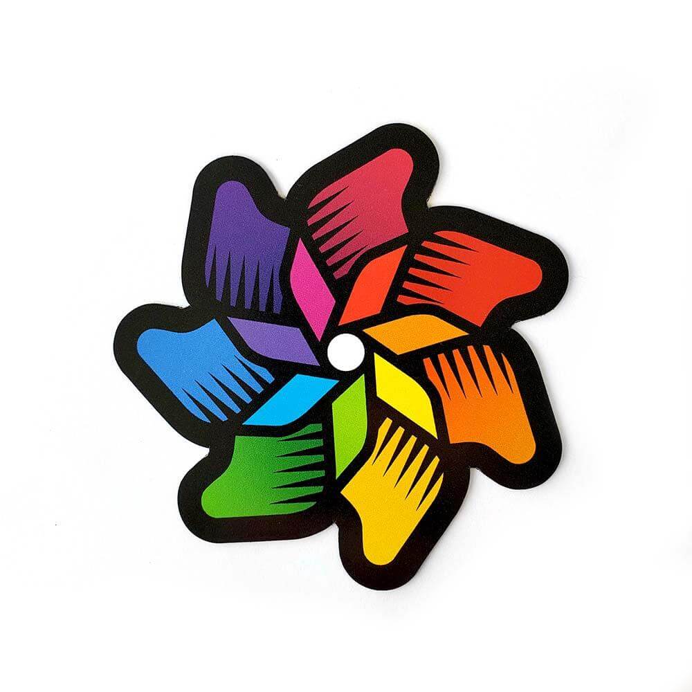 Pinwheel Magnet - Kolorspun Enamel Pins