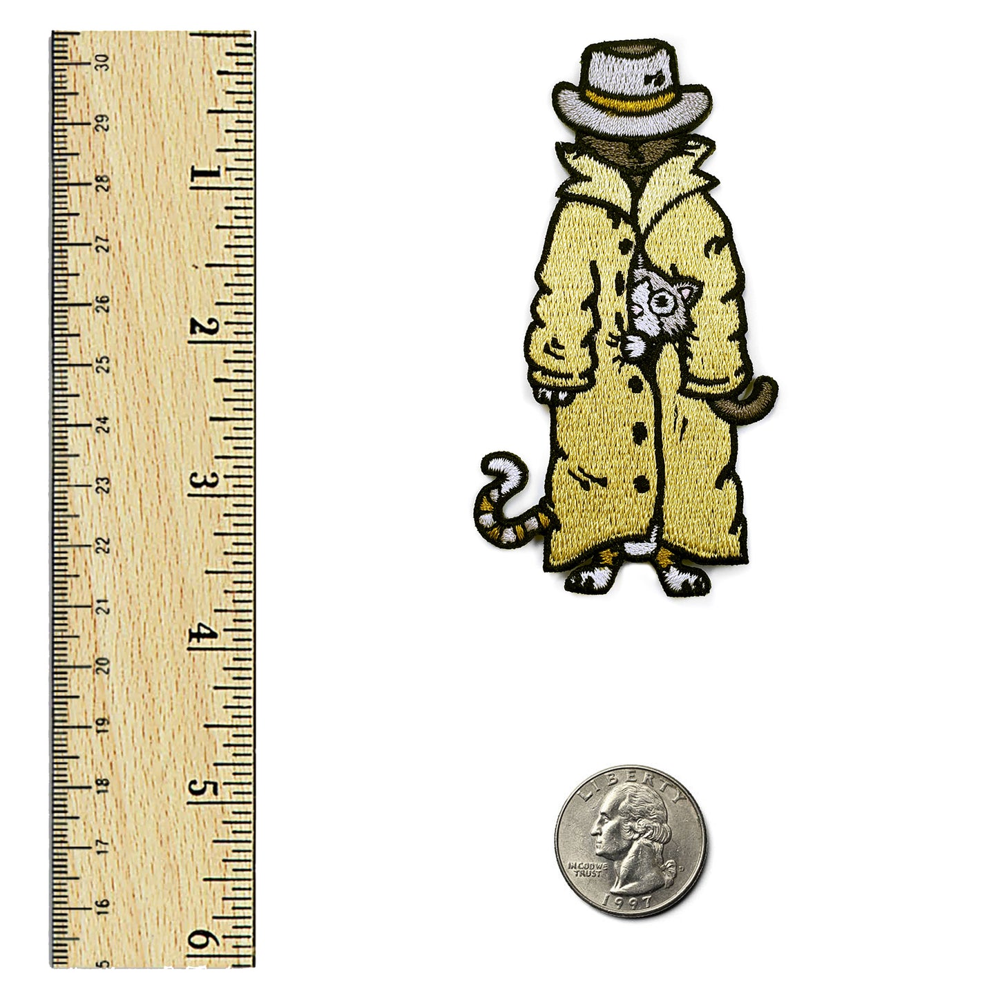 Trench Coat Cats Patch - Kolorspun Enamel Pins