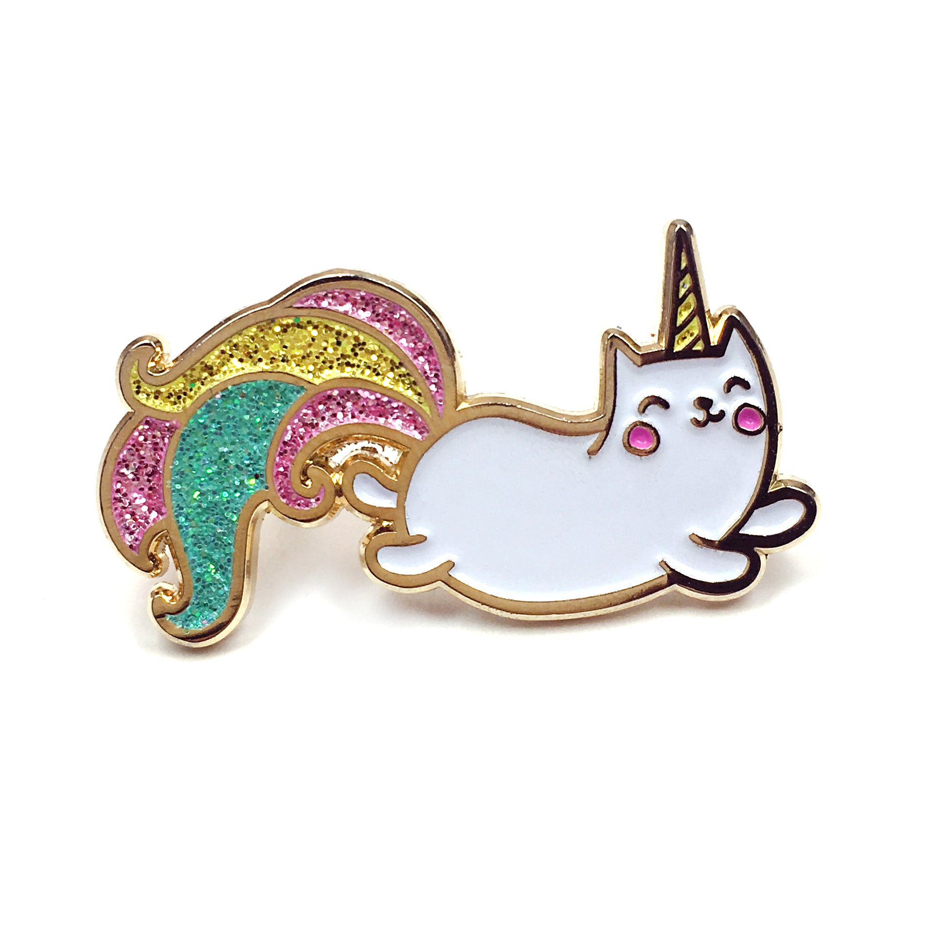 Unicorn Cat Pin - Kolorspun Enamel Pins
