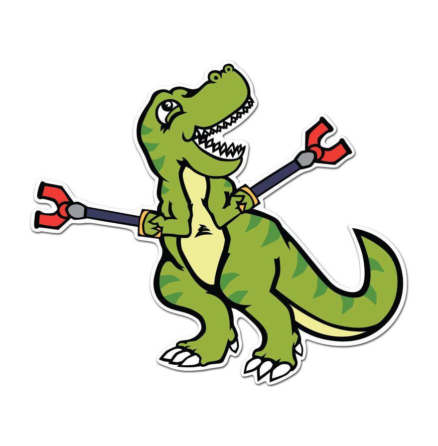 Unstoppable Trex Dinosaur Sticker - Kolorspun Enamel Pins