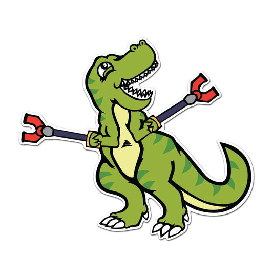 Unstoppable Trex Dinosaur Sticker - Kolorspun Enamel Pins