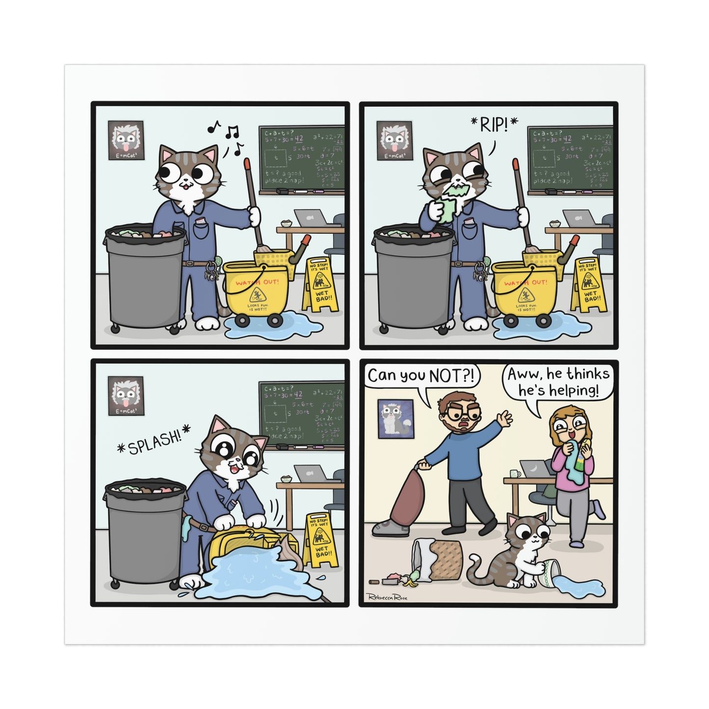 Catstodian Comic Print - Kolorspun Enamel Pins