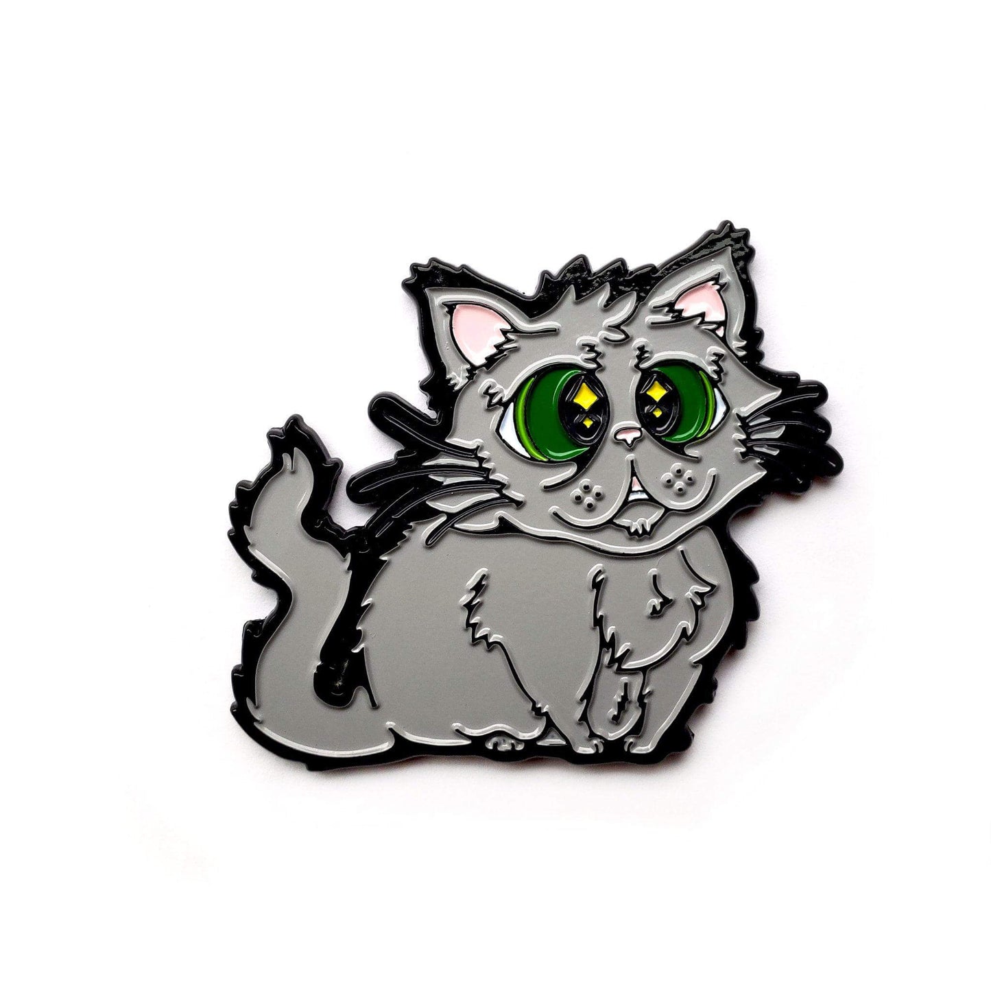 Floofy Kitty Pin - Kolorspun Enamel Pins