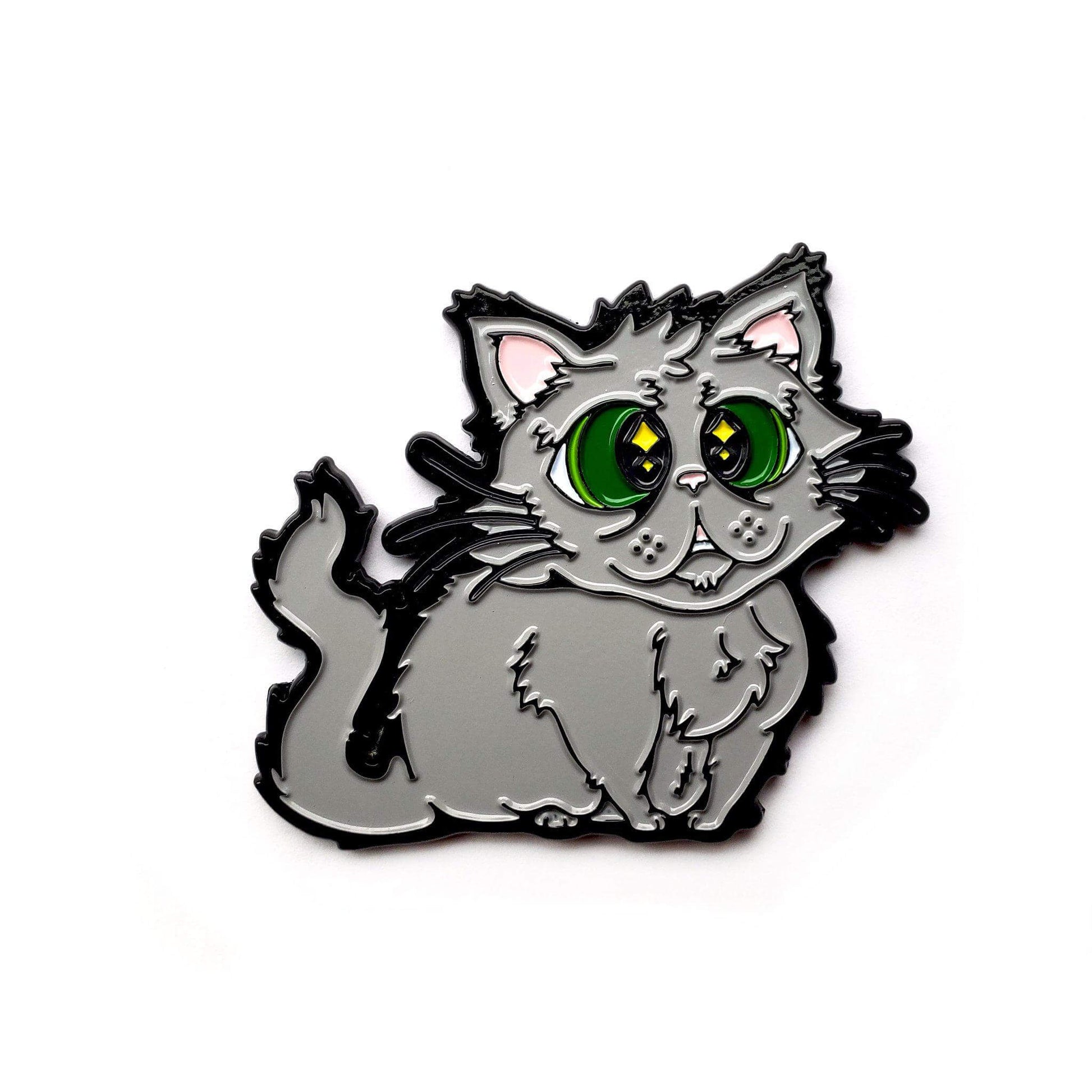 Floofy Kitty Pin - Kolorspun Enamel Pins