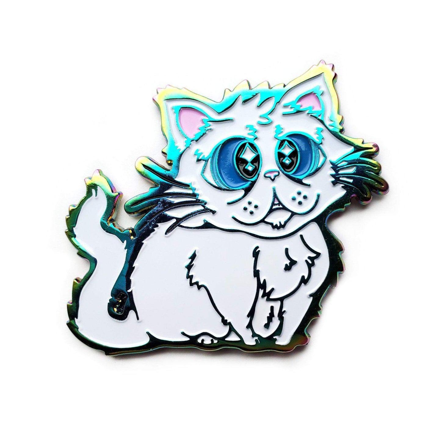 Floofy Kitty Pin - Kolorspun Enamel Pins