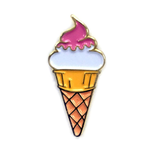 Ice Cream Cone Pin - Kolorspun Enamel Pins
