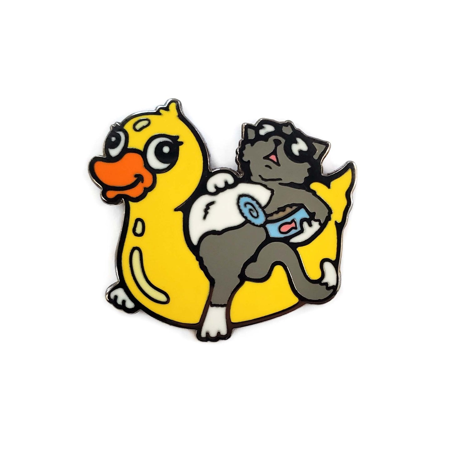 Pool Cat Fridge Magnet - Kolorspun Enamel Pins