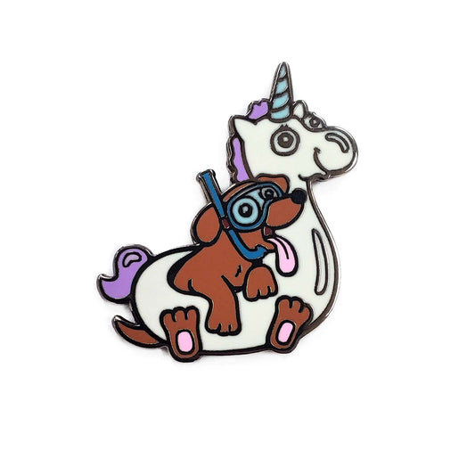 Pool Puppy Dog Fridge Magnet - Kolorspun Enamel Pins