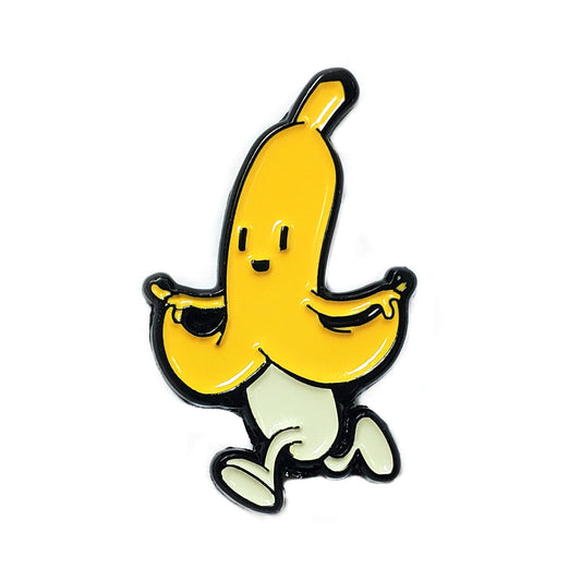 Skipping Banana Fridge Magnet - Kolorspun Enamel Pins