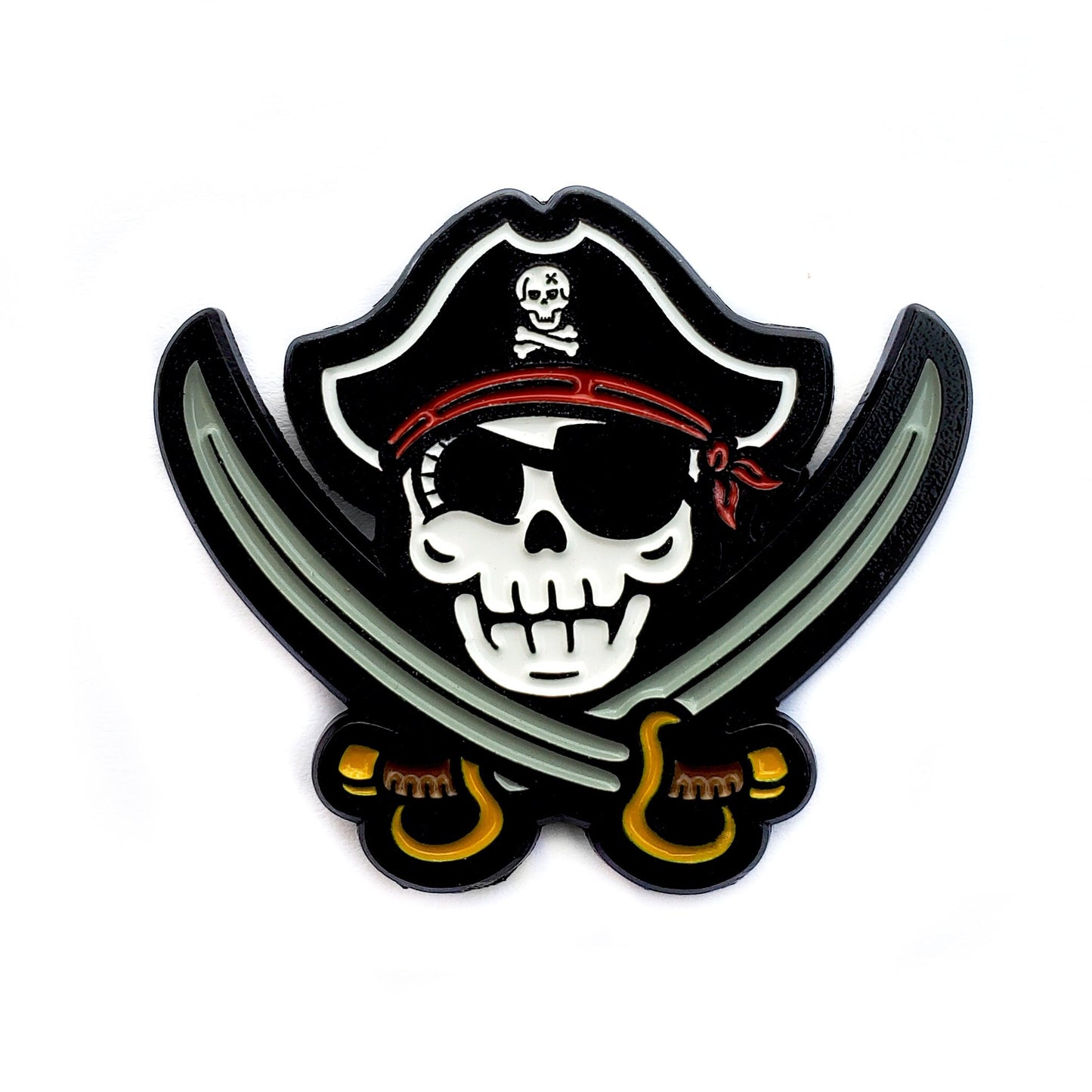 Pirate Skull Fridge Magnet - Kolorspun Enamel Pins