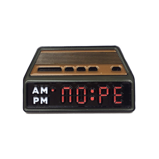 Nope Alarm Clock Fridge Magnet - Kolorspun Enamel Pins