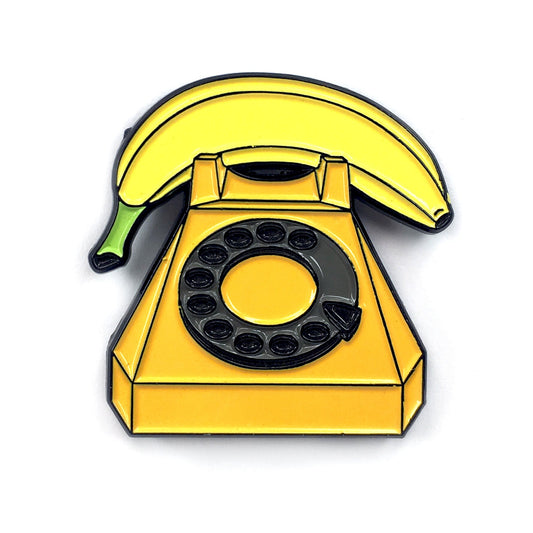 Banana Phone Fridge Magnet - Kolorspun Enamel Pins