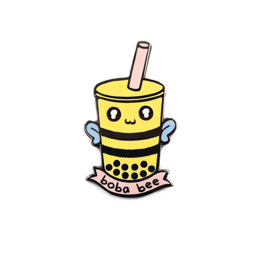 Boba Bee Tea Fridge Magnet - Kolorspun Enamel Pins