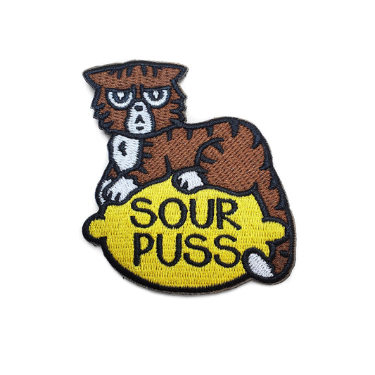 Sourpuss Cat Patch - Kolorspun Enamel Pins